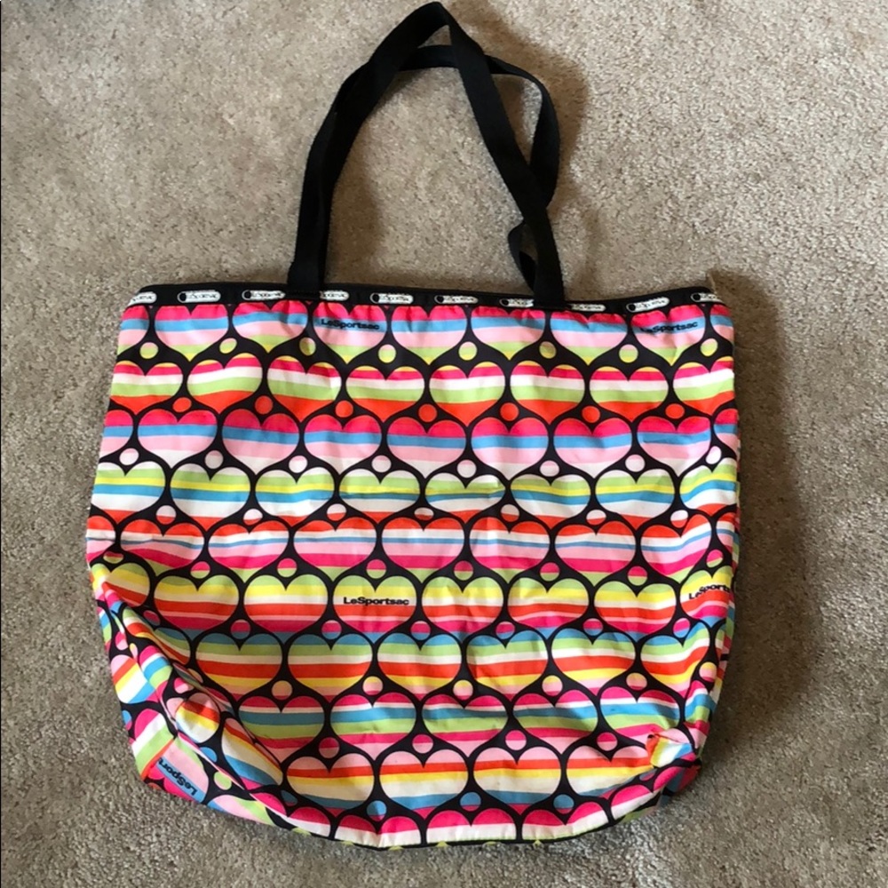 LeSportsac Rainbow Heart Tote Bag